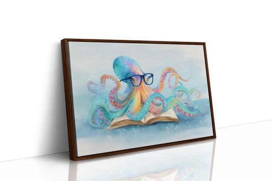 Curious Octopus Reads Ancient Tomes