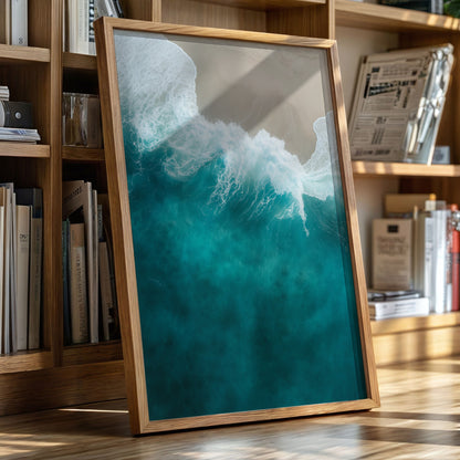 Aerial Drift Over Turquoise Tide