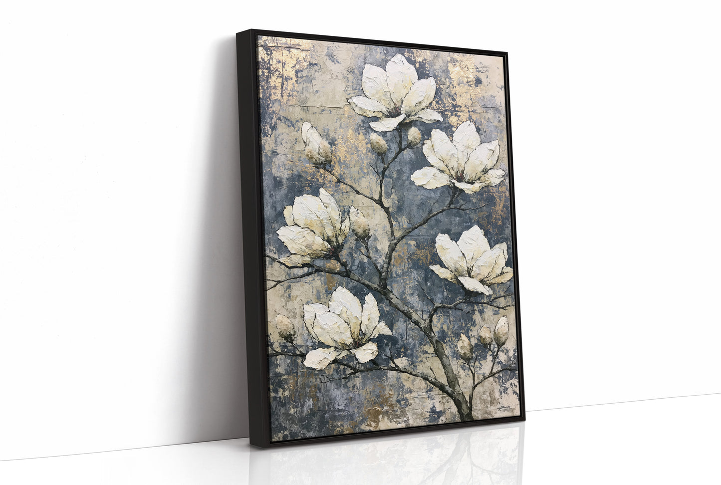 Magnolia Branch on Cracked Gold