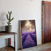 Lavender Fields in Golden Light