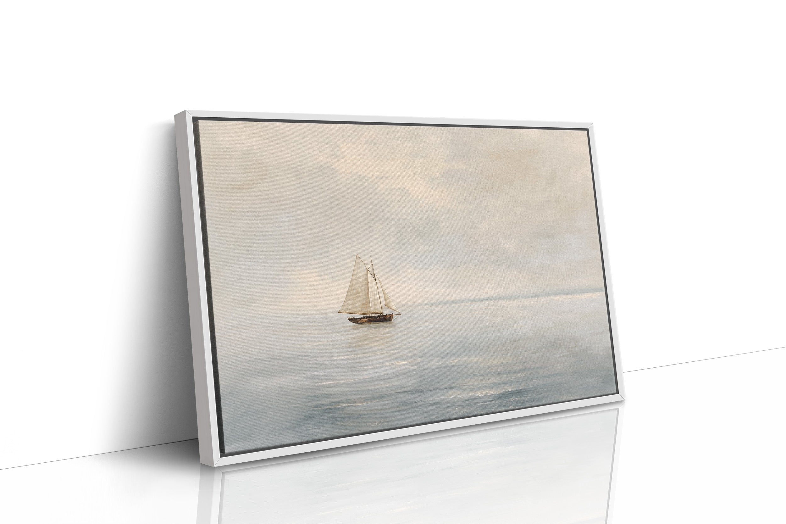 Solitude Sailing Through Ivory Waters