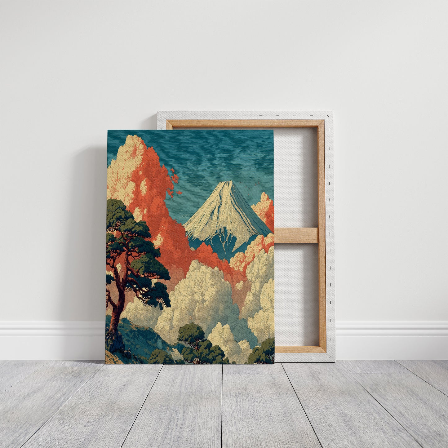 Fuji Above the Coral Clouds