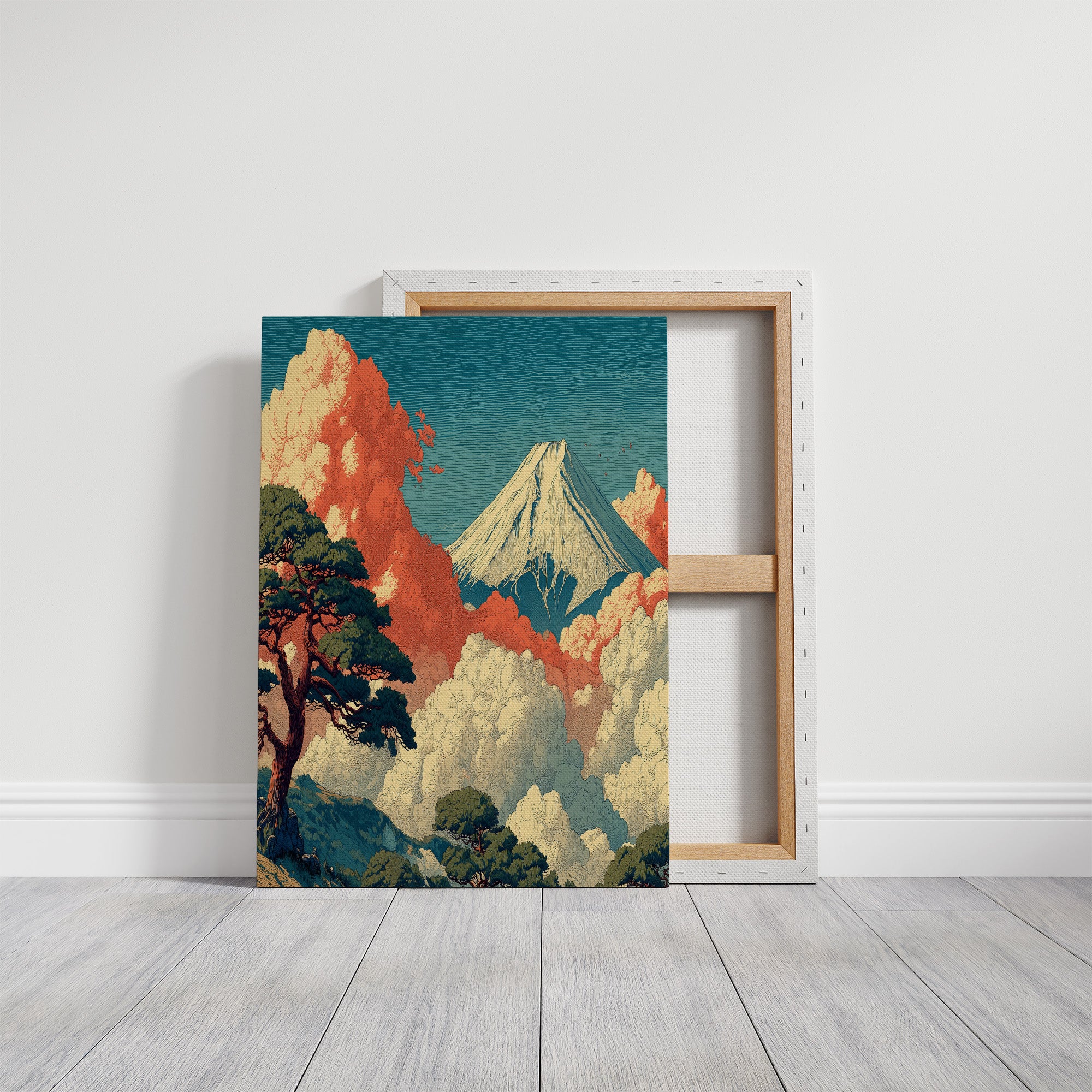 Fuji Above the Coral Clouds