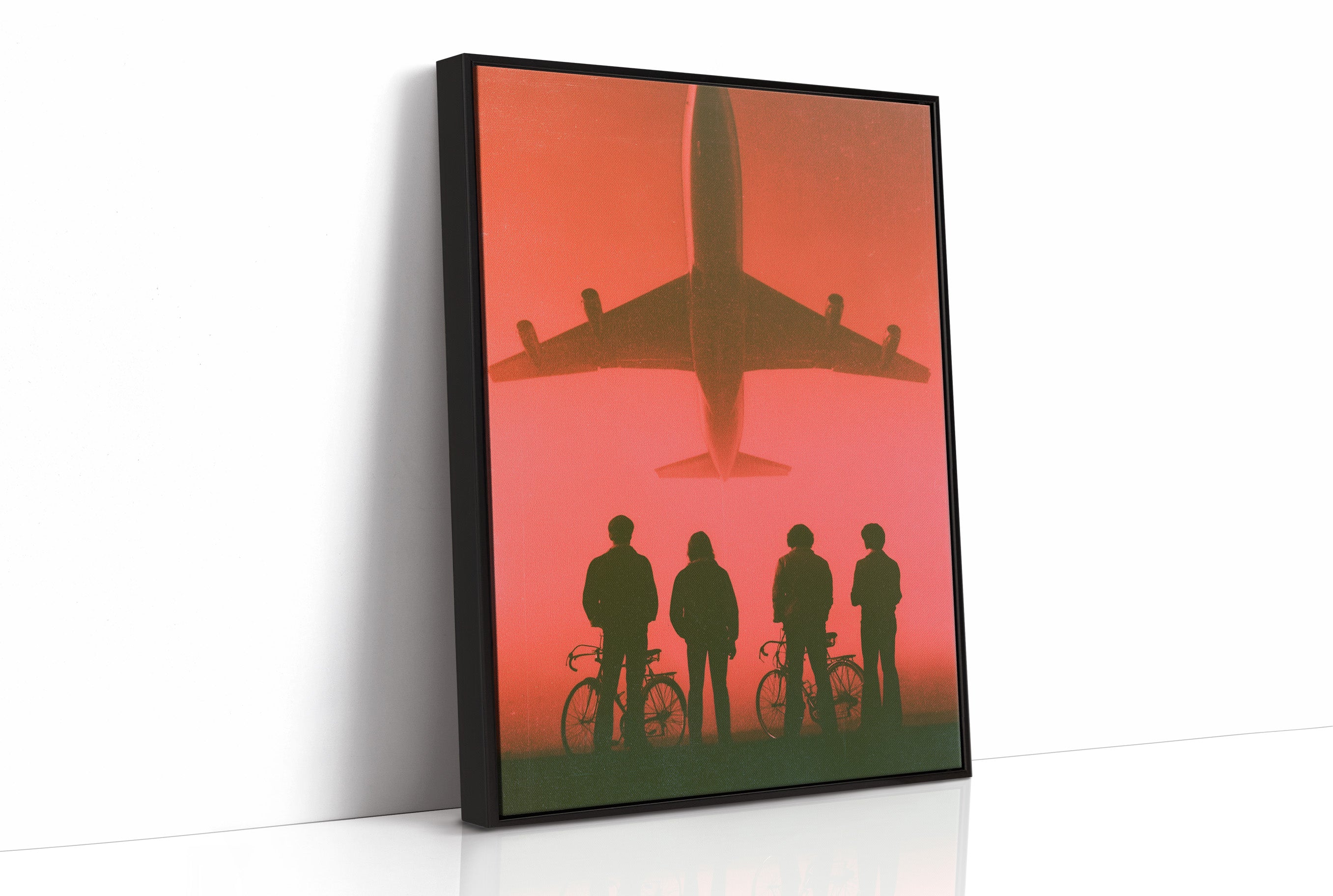 Kids Watch Jet Fly Overhead