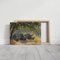Three Giants Rest In Golden Grass