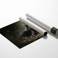 Midnight Prowler Among Wildflowers