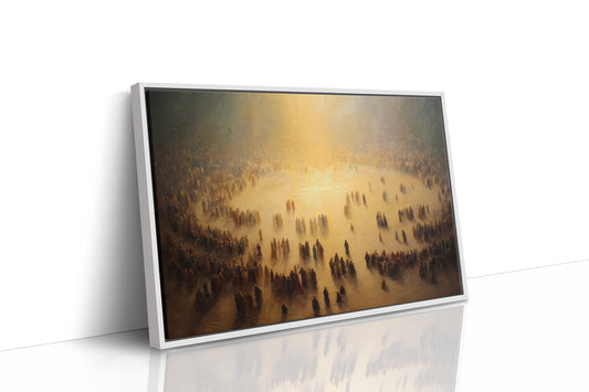 Luminous Gathering In Golden Mist