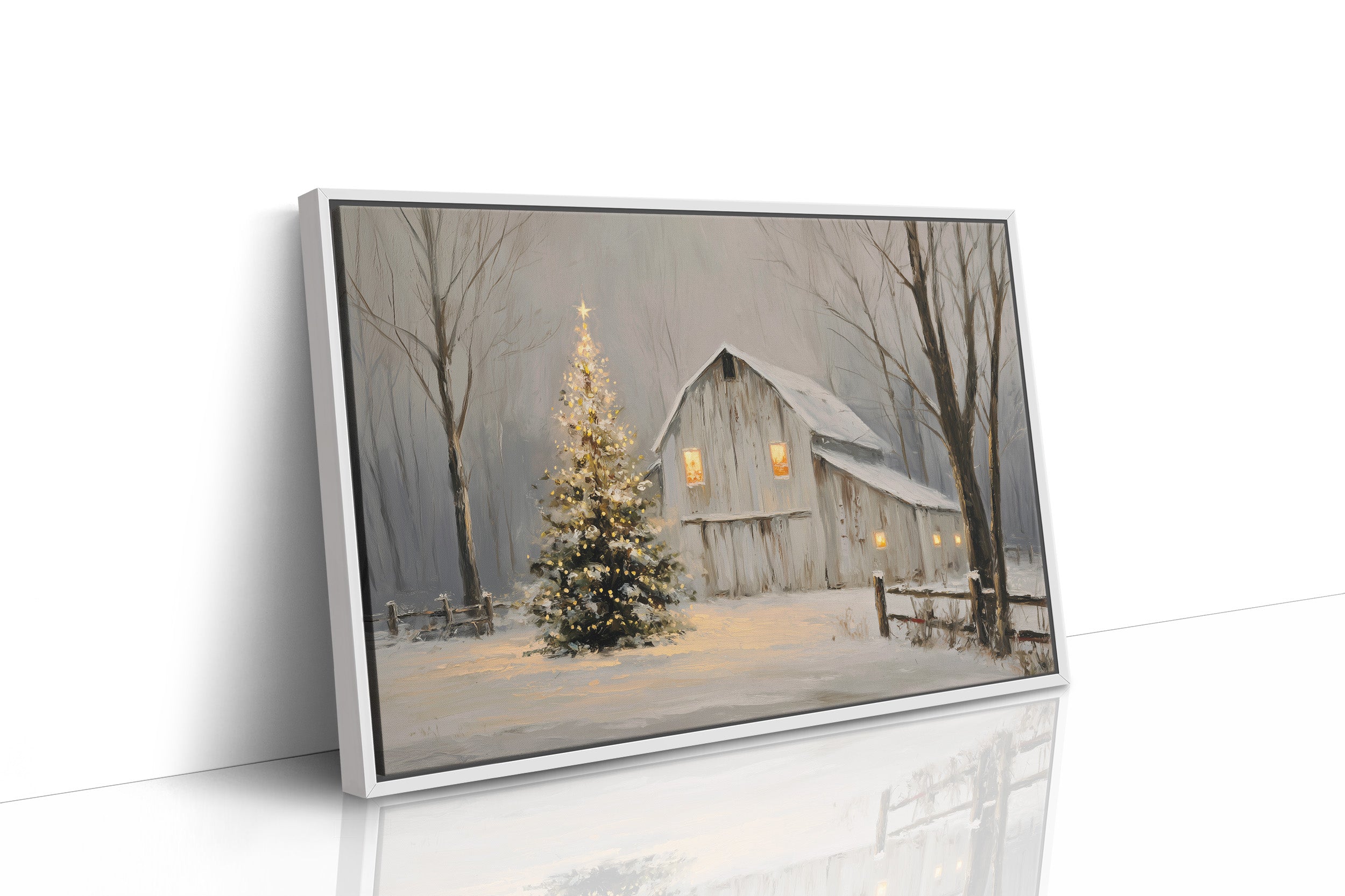 Winter Barn Glows With Christmas Magic