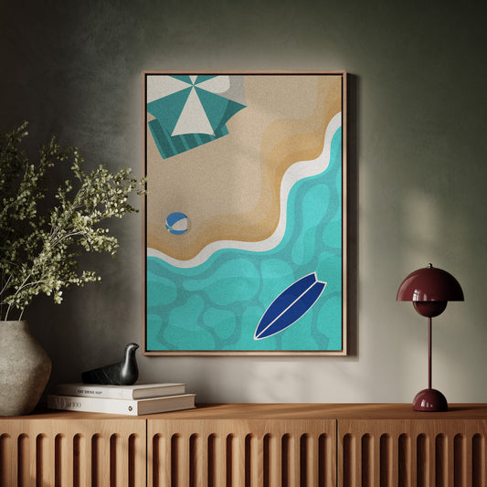 Beach Ball Plays With Turquoise Tides