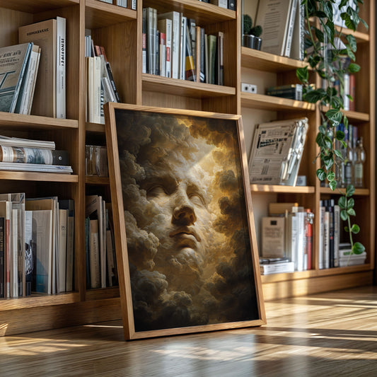 A Face Amongst Golden Clouds