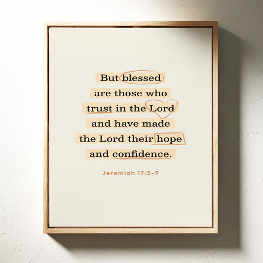 Blessed Trust Jeremiah 17 Scripture Art