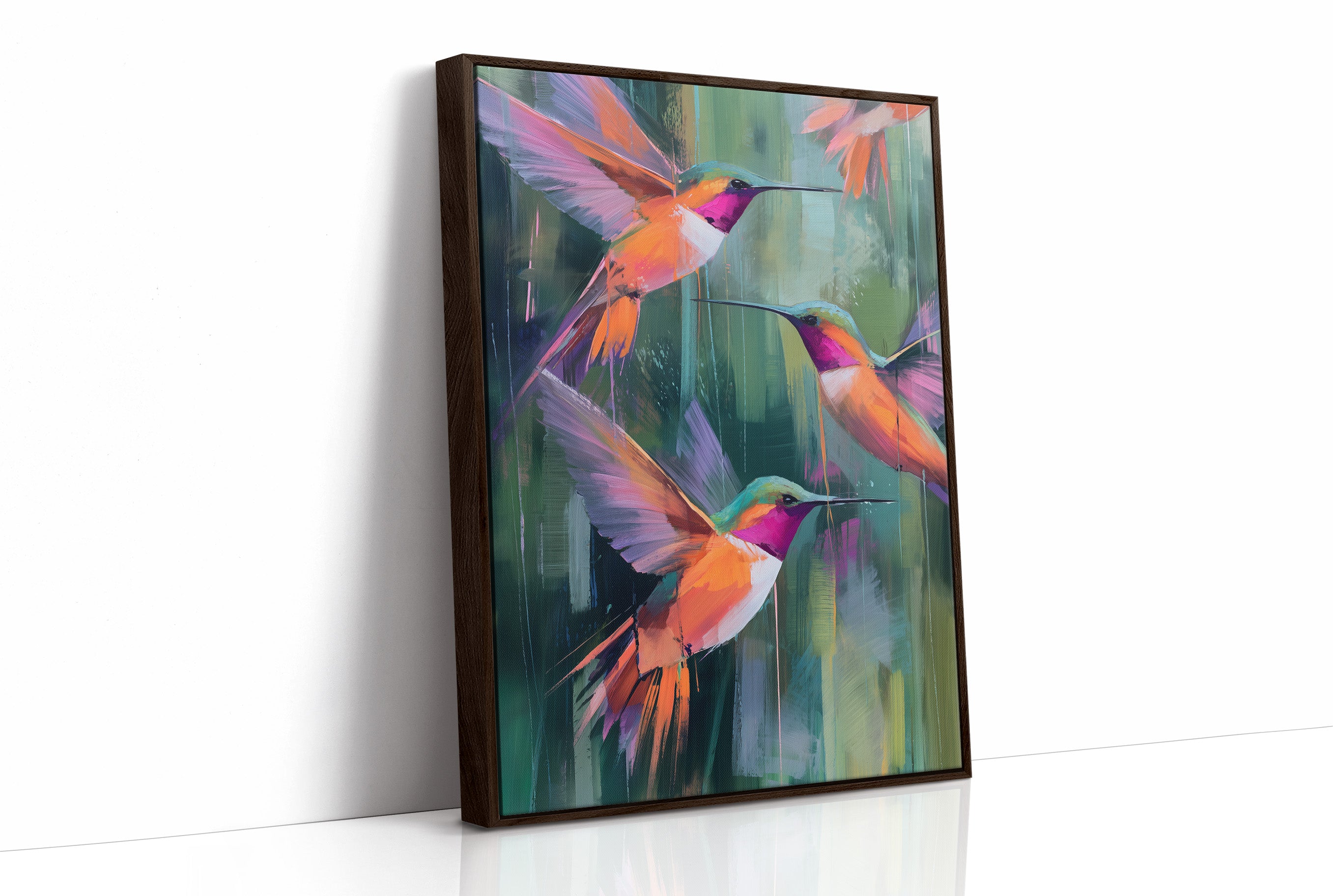 Emerald Symphony of Nectar Seekers