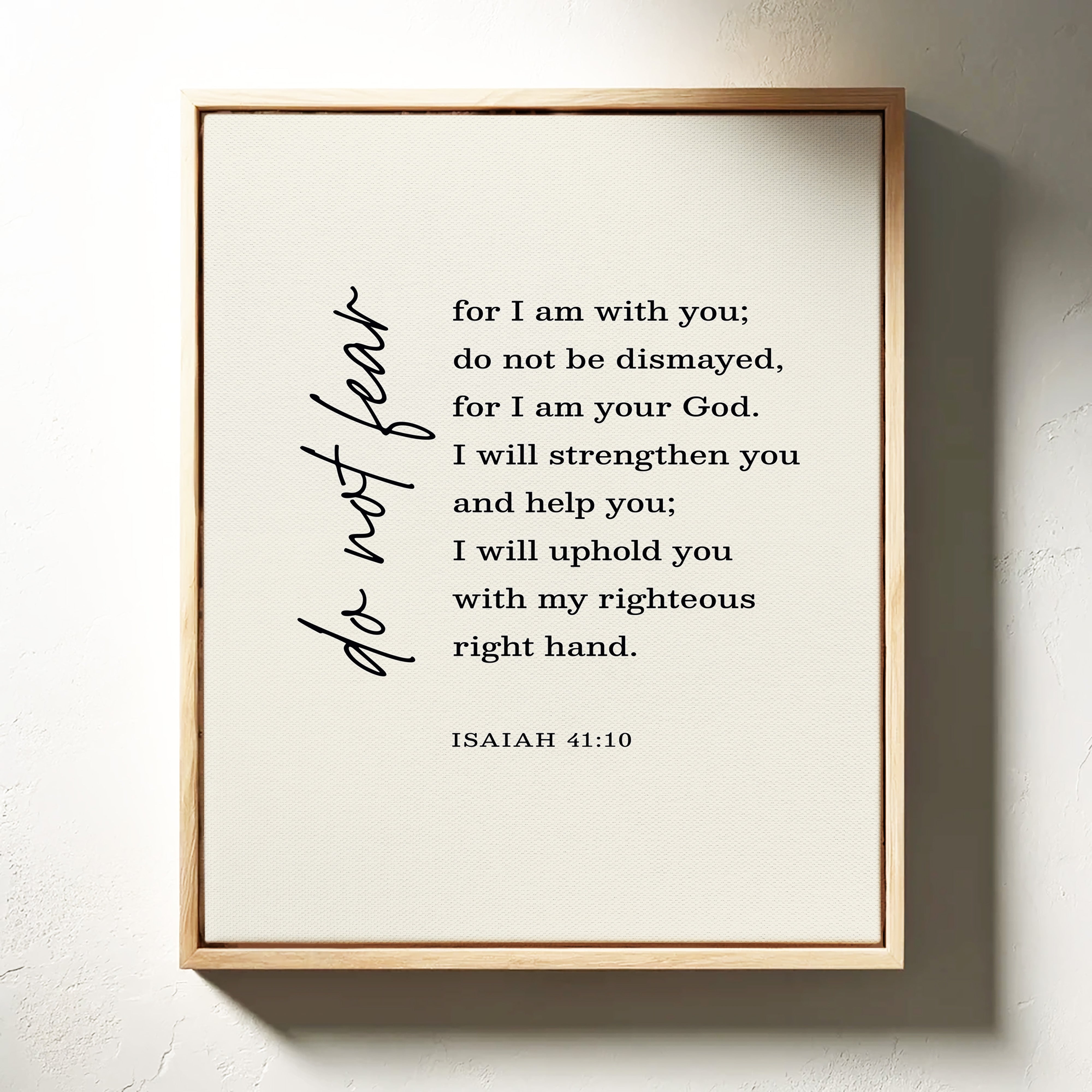 Do Not Fear Isaiah 41 Bible Verse Print