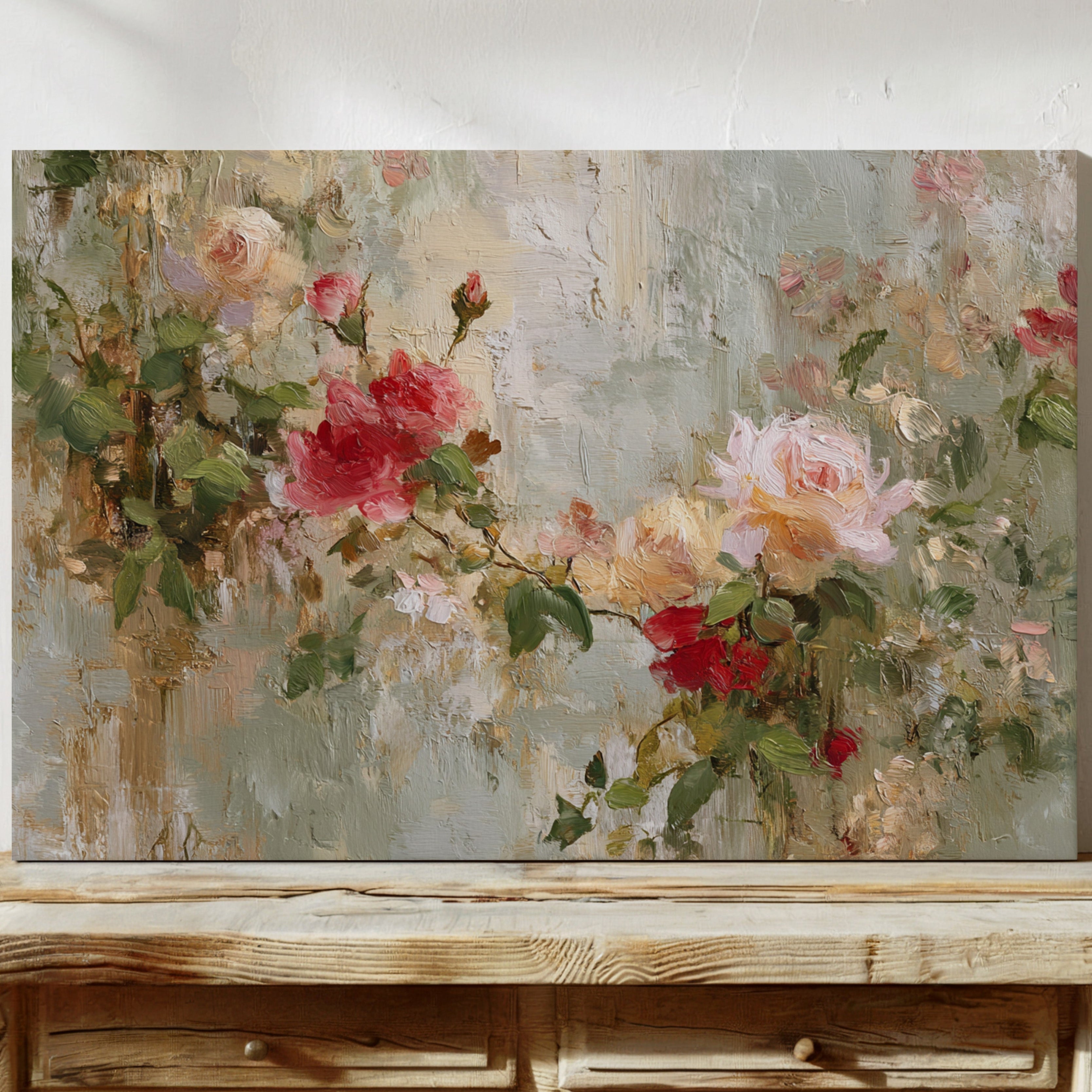 Petals Paint the Silent Wall