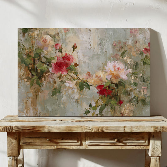 Petals Paint the Silent Wall