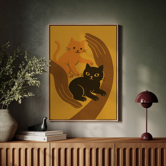 Safe Paws Warm Hearts Cat Print
