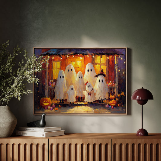 Gathering Under Pumpkin Light