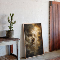 A Face Amongst Golden Clouds