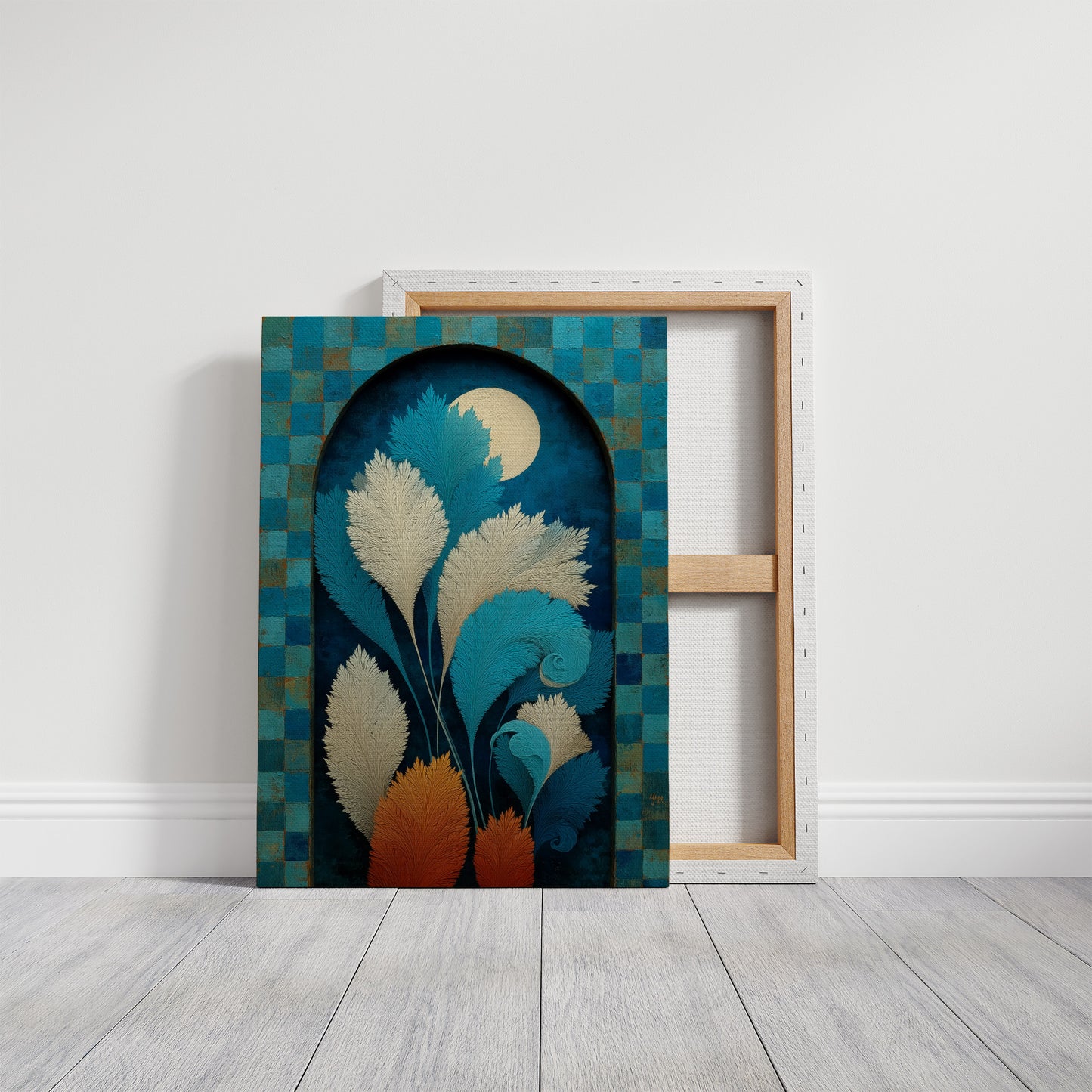 Moonlit Feathers Dance In Turquoise