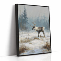 Silent Hooves Through Falling Snow