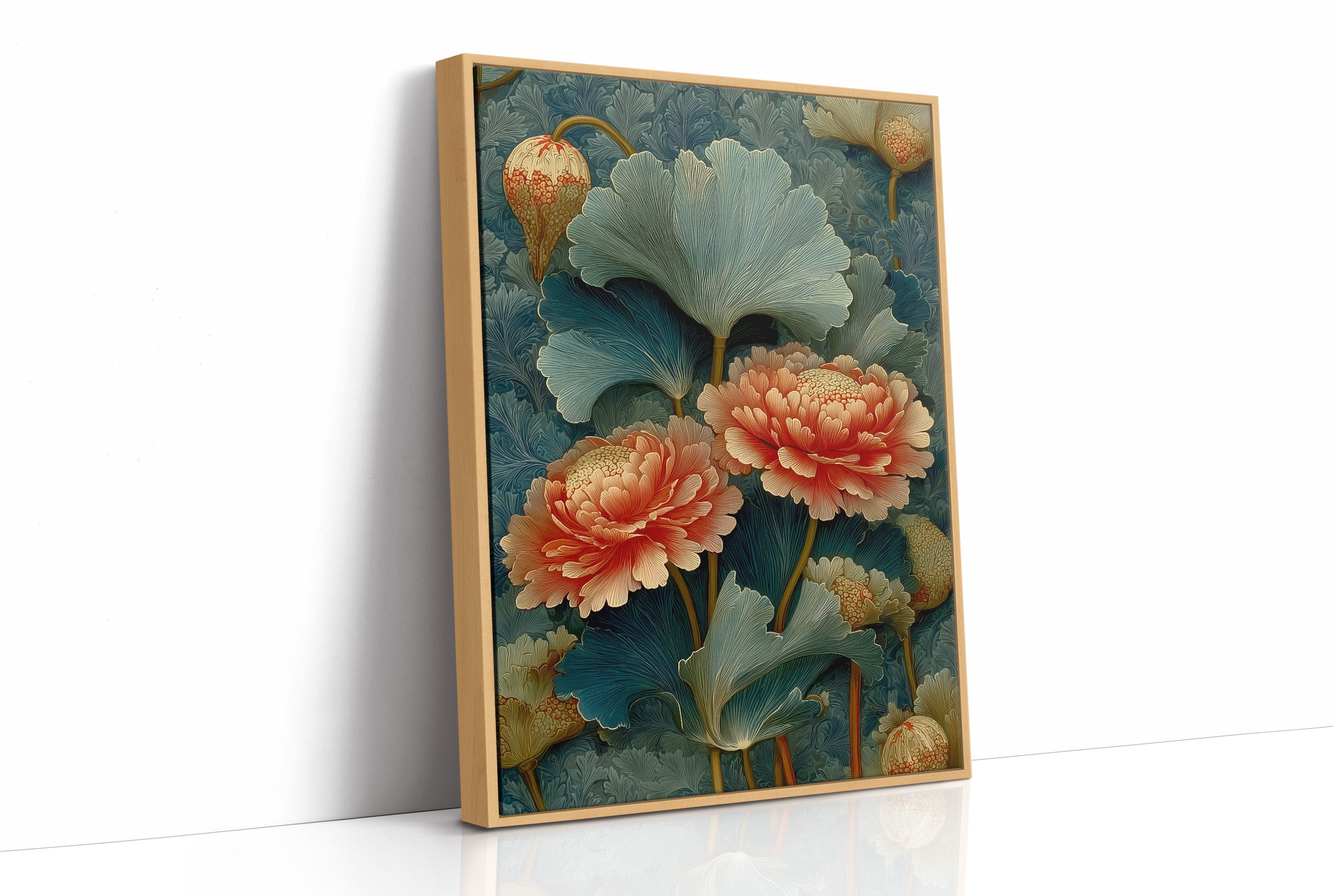 Coral in a Sea of Teal