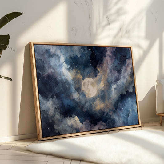 Moonlight Dances Through Storm Clouds