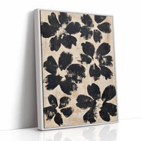 Japanese Ink Floral Print – Bold Brushstroke Blossom Wall Art