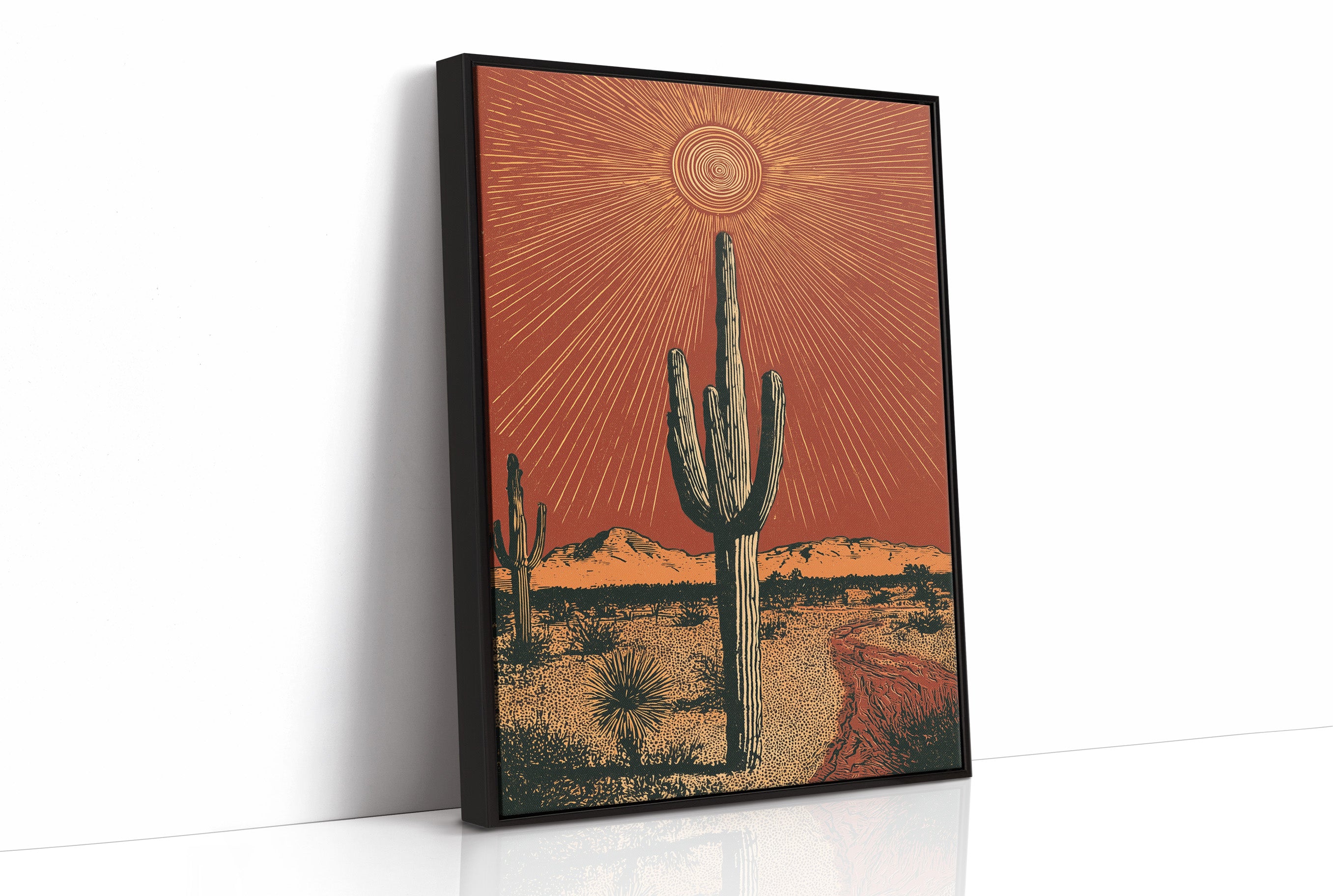 Saguaro Under Radiant Sun