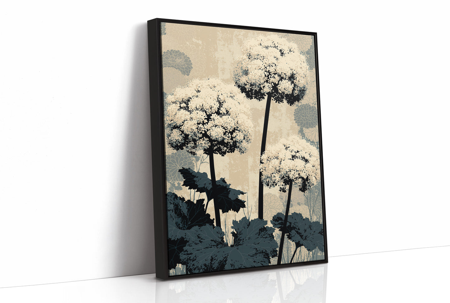 Hydrangea Stems in Silhouette