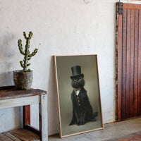 Dapper Feline's Grand Entrance