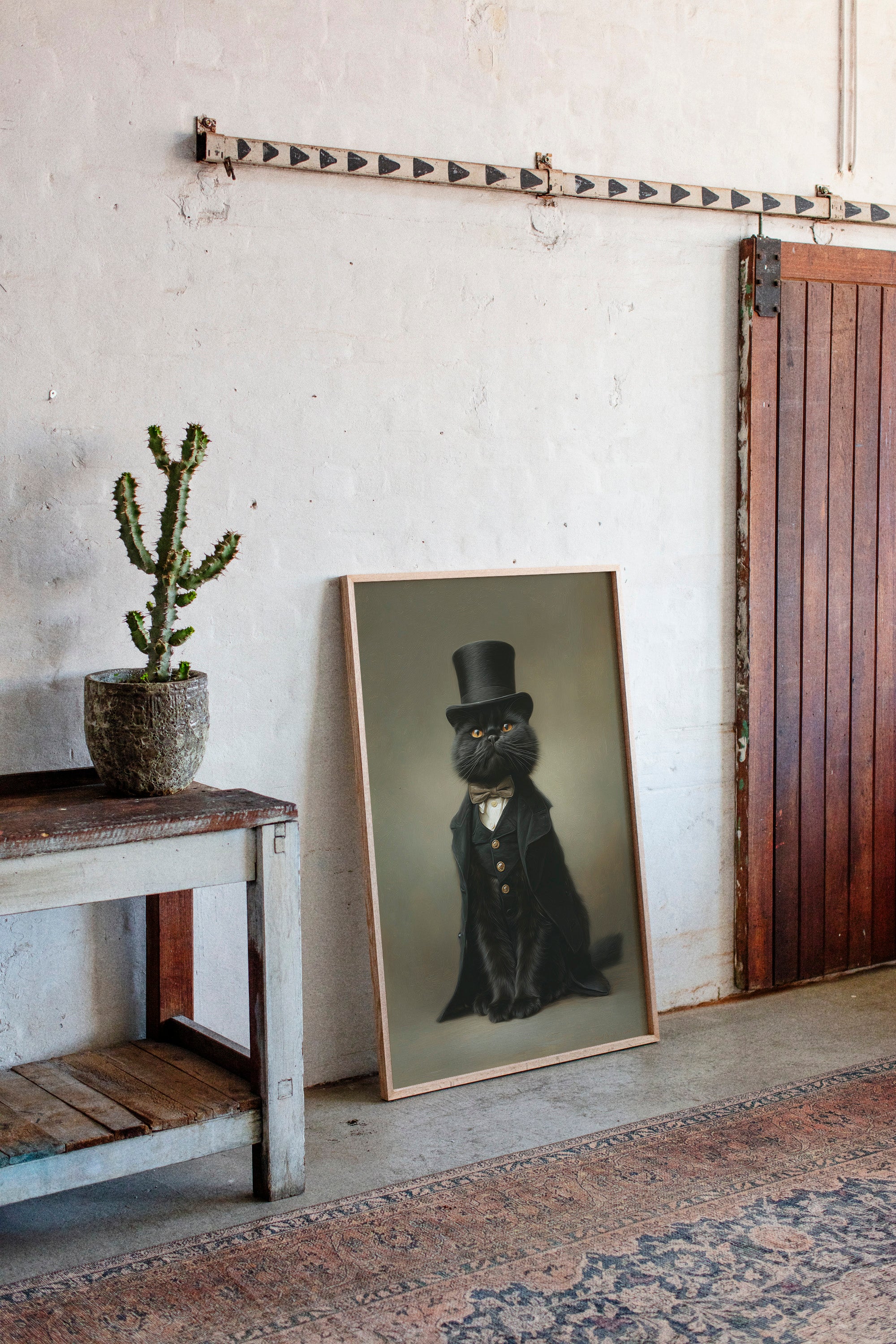 Dapper Feline's Grand Entrance