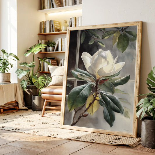 Petals Beneath the Window's Gaze