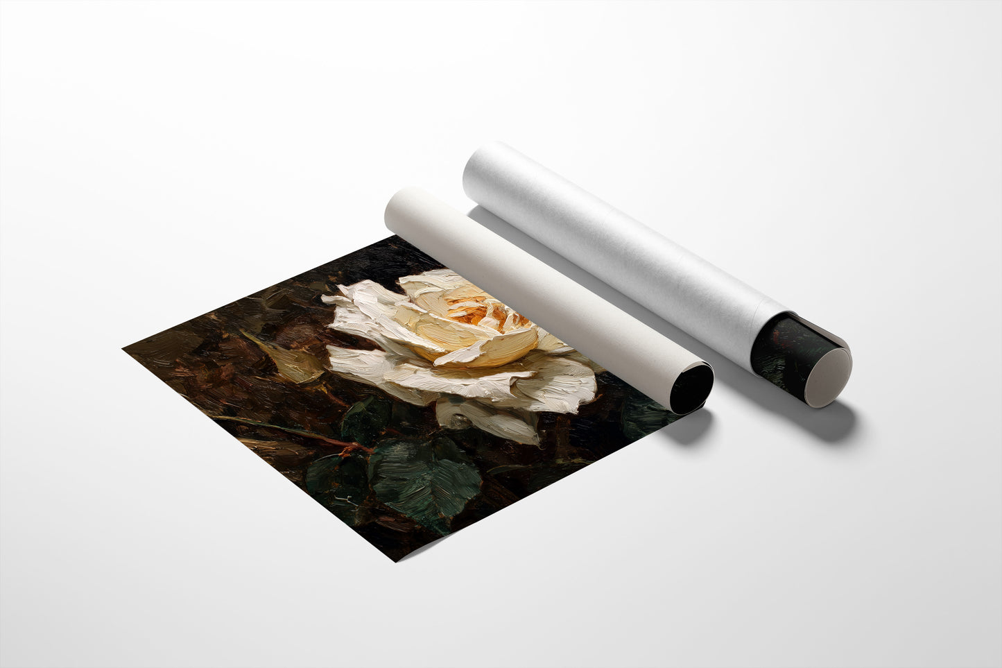 Cream Petals Among Literary Treasures