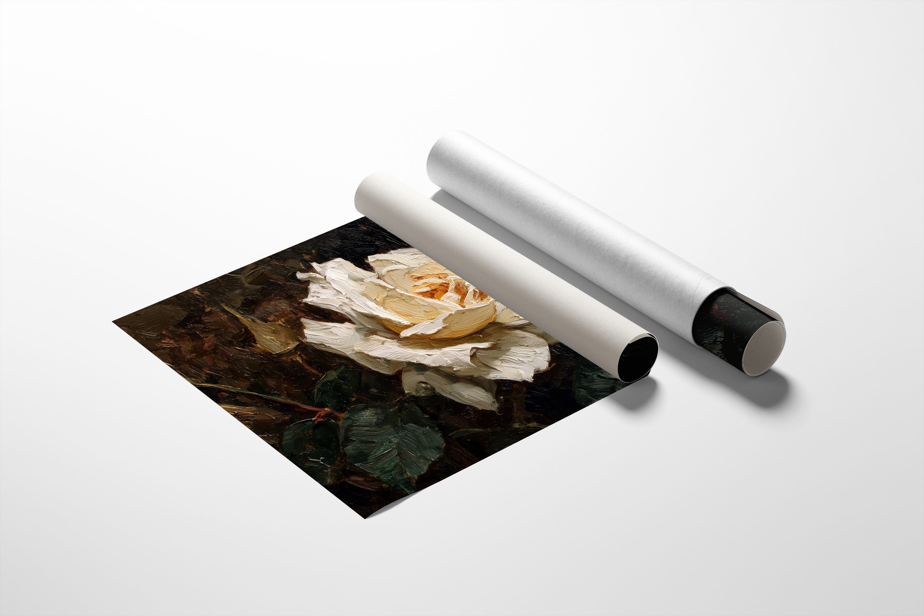 Cream Petals Among Literary Treasures