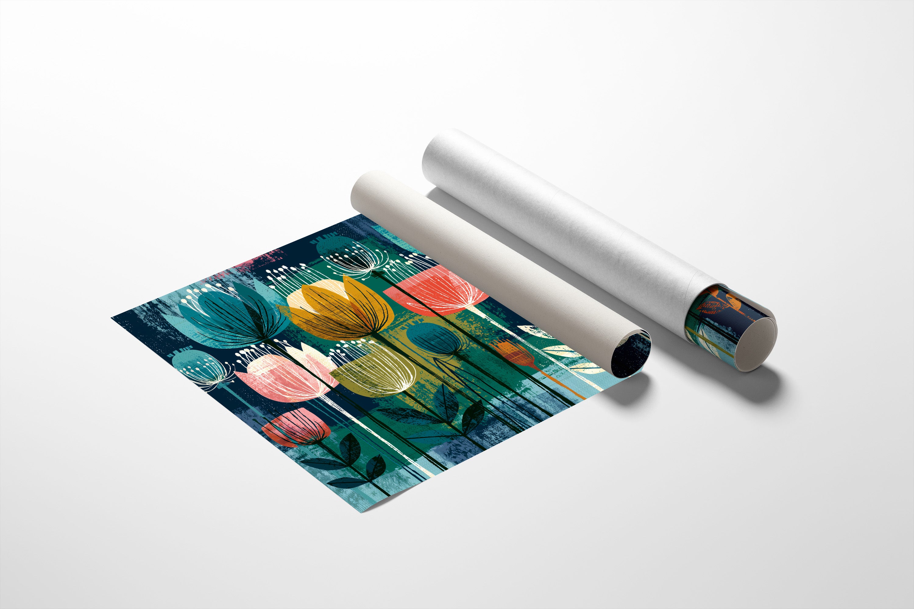 Tulip Garden, Screen Print Style