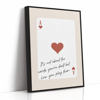 Ace Of Hearts Motivational Card Print