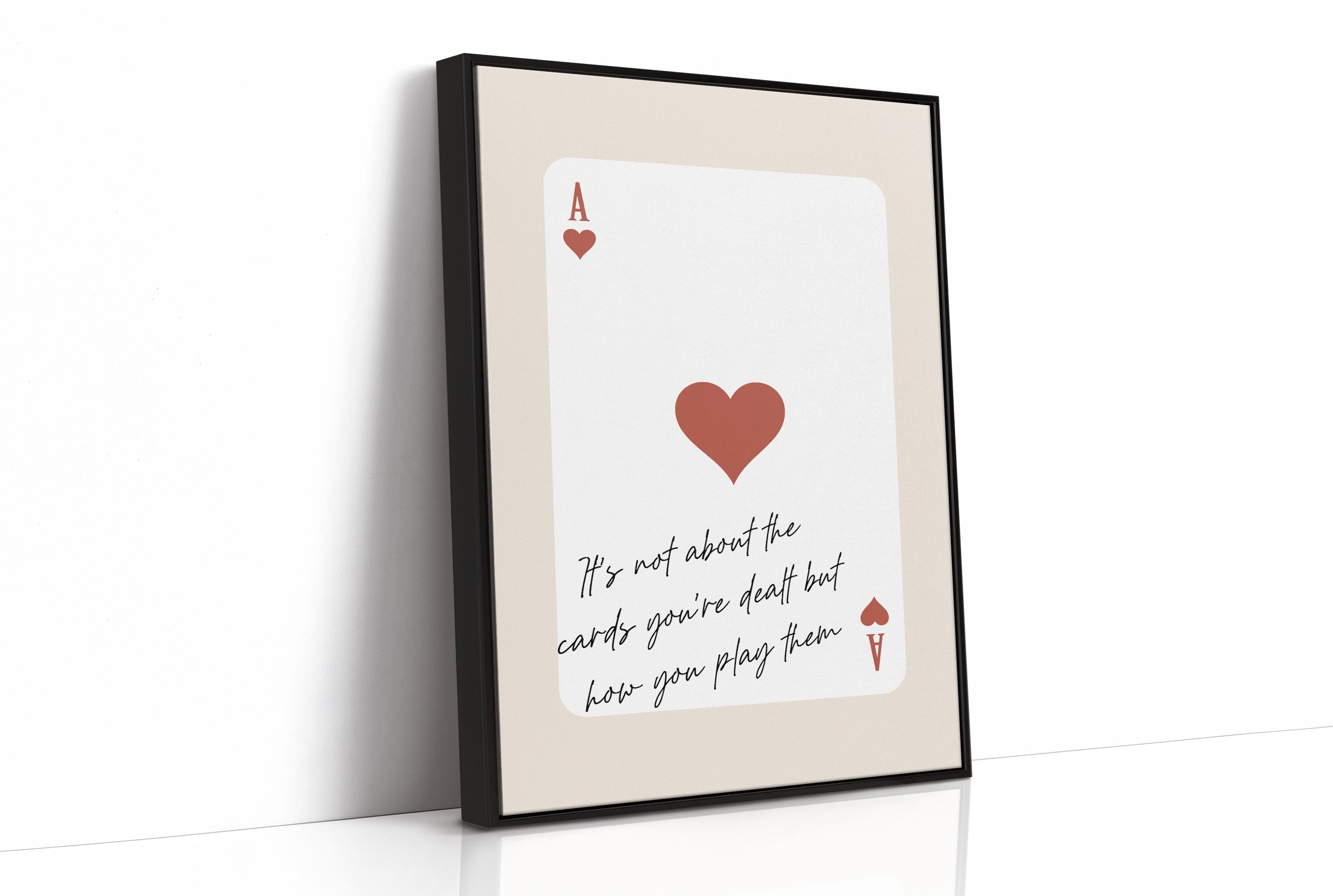 Ace Of Hearts Motivational Card Print