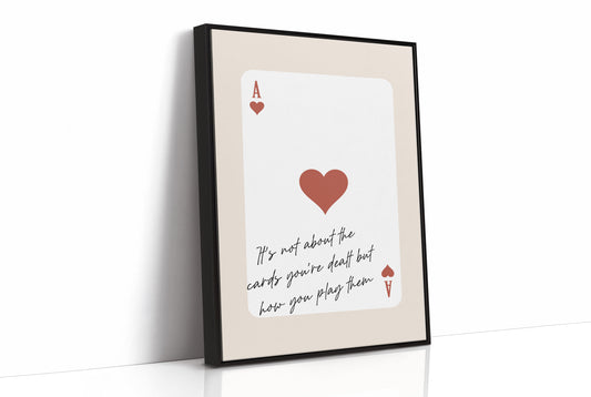 Ace Of Hearts Motivational Card Print