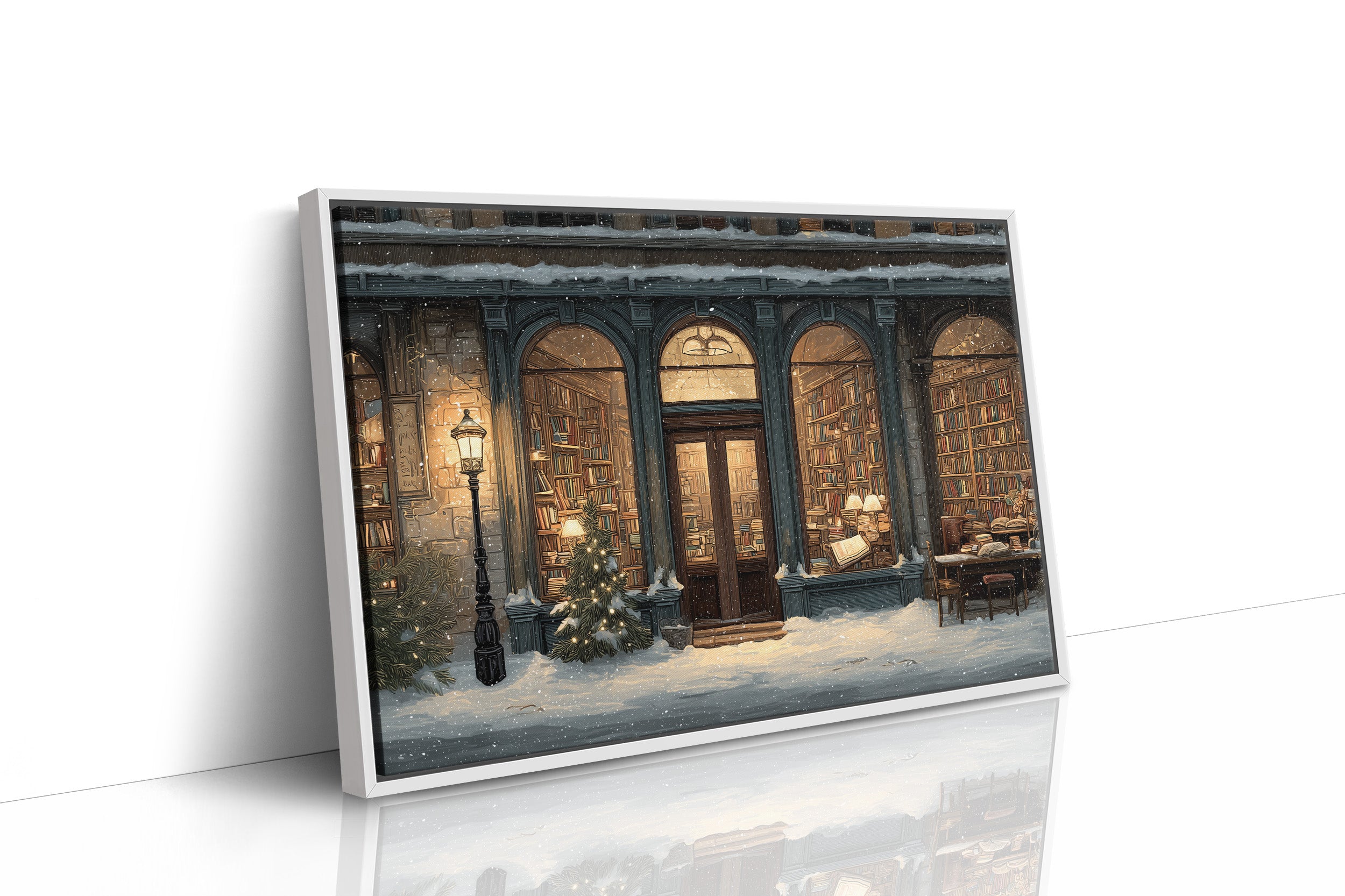 Winter Tales Behind Glowing Windows