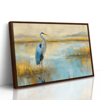 Blue Sentinel At Golden Marsh