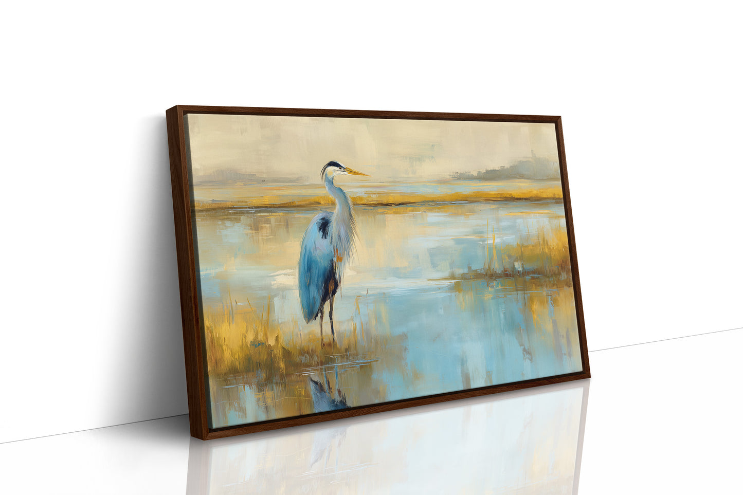 Blue Sentinel At Golden Marsh