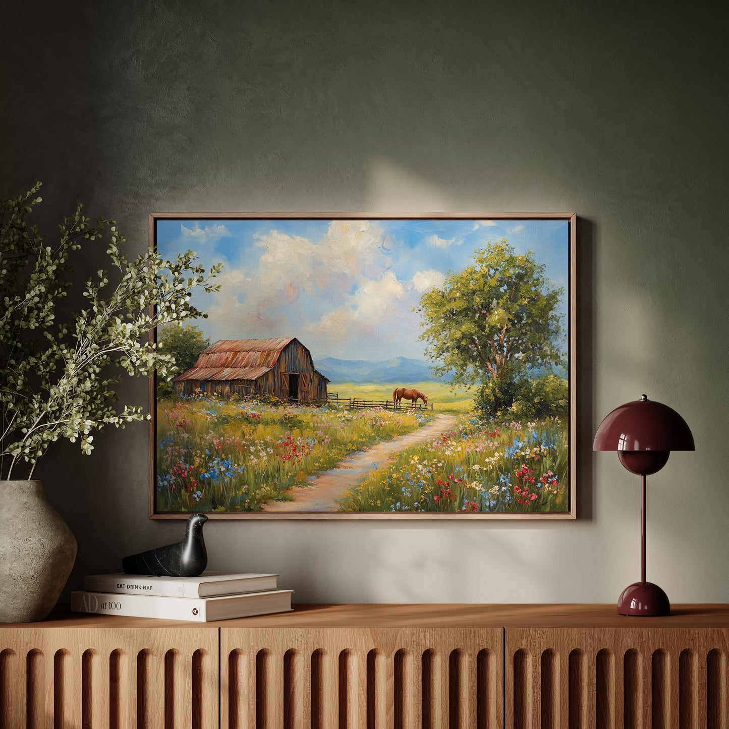 Summer Blooms Along Barn Path