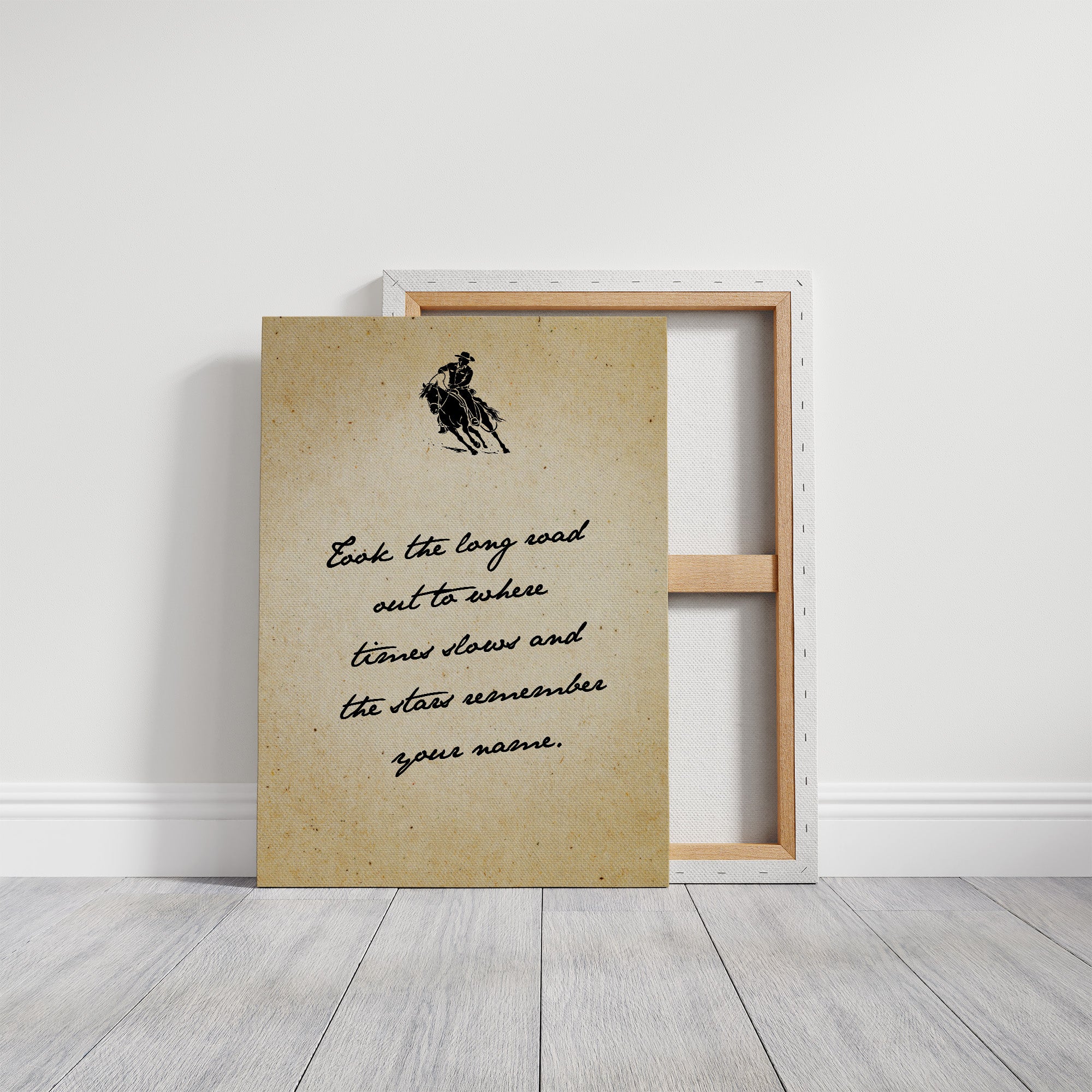 Took the Long Road Out — Classic Cowboy Script Print