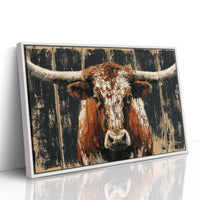 Longhorn Against Midnight Wood