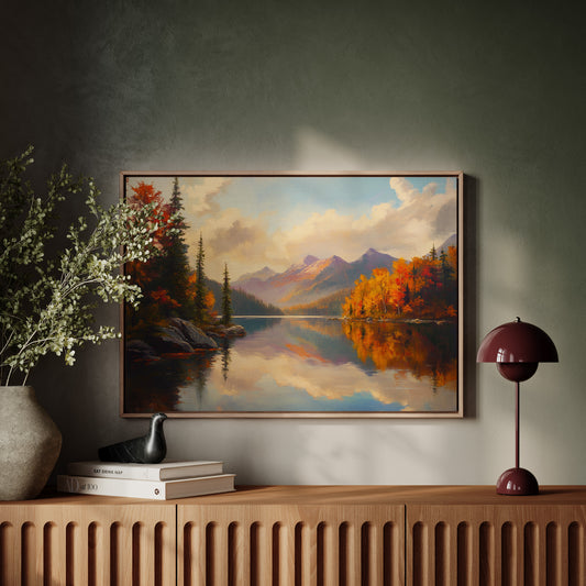 Autumn Peaks Mirror Mountain Dreams