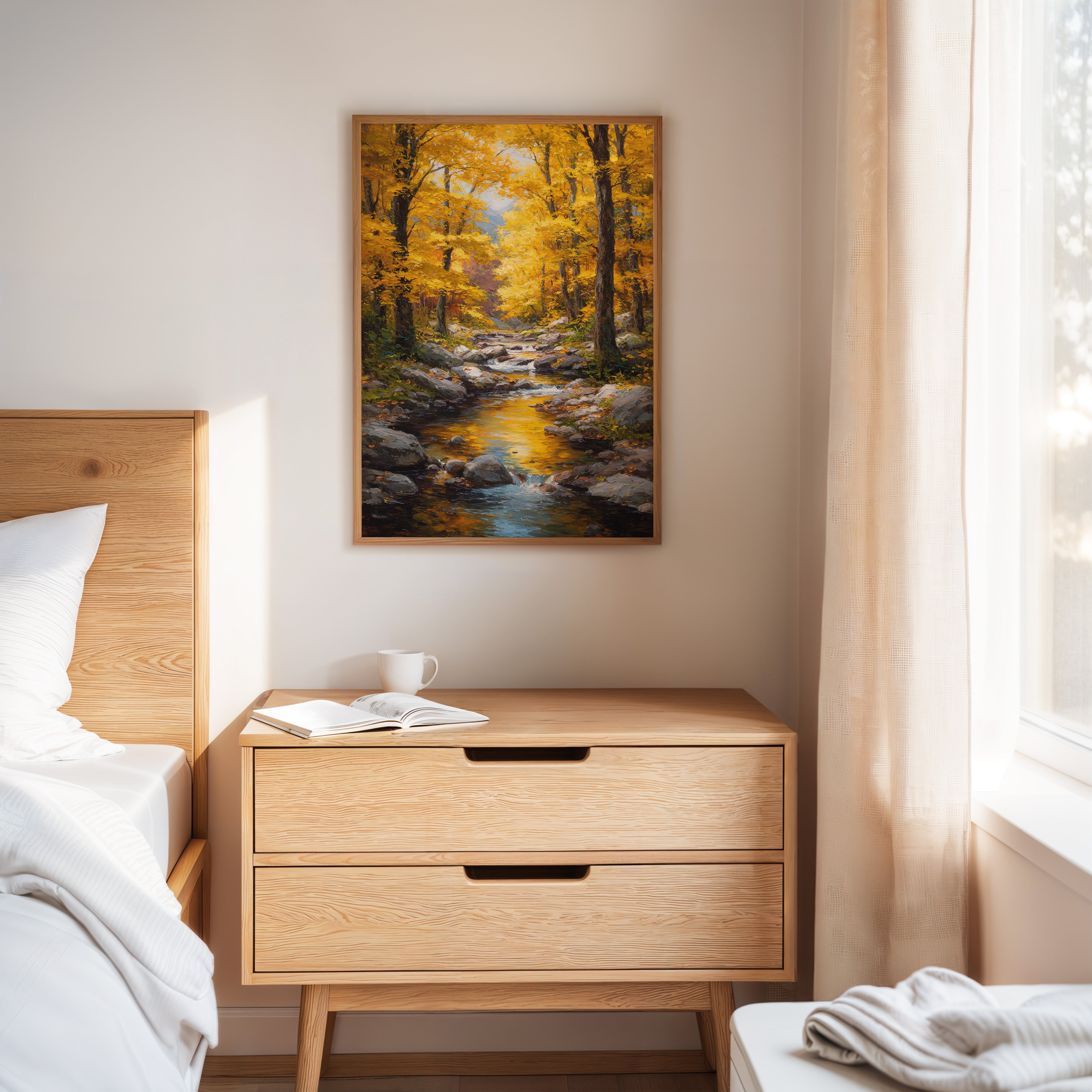 Maple Light Dances On Mountain Stream