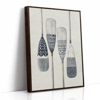 Carved Oars Tell Lakeside Tales