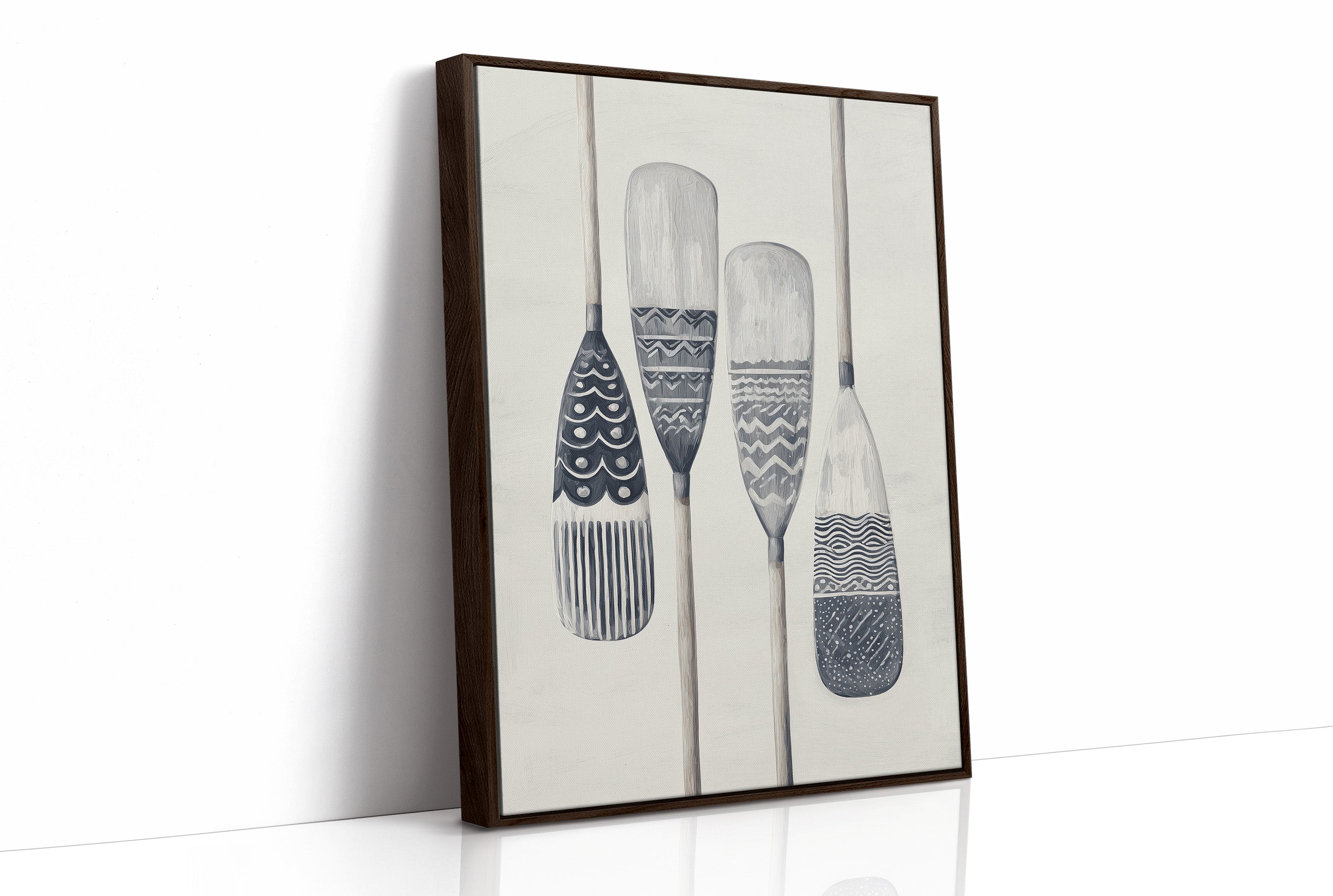 Carved Oars Tell Lakeside Tales