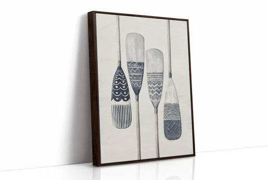 Carved Oars Tell Lakeside Tales