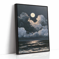 Full Moon Over Dramatic Clouds